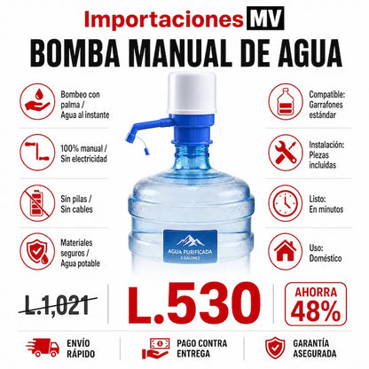 Bomba Manual de Agua para Garrafones | Sin Electricidad | Sin Pilas | Instalación Fácil