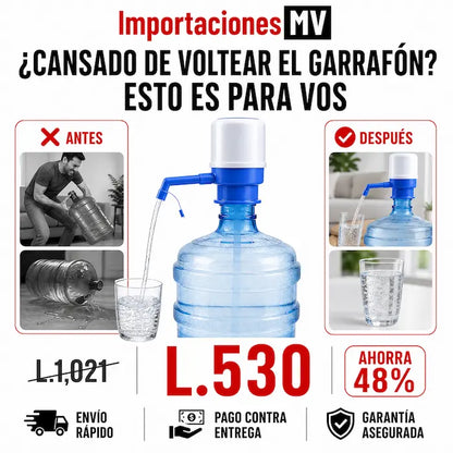 Bomba Manual de Agua para Garrafones | Sin Electricidad | Sin Pilas | Instalación Fácil
