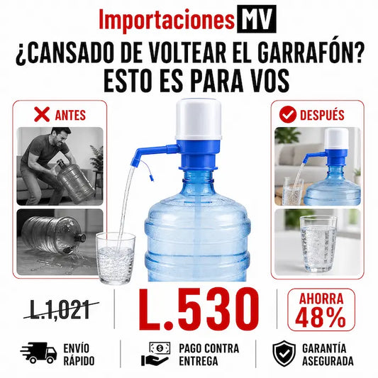 Bomba Manual de Agua para Garrafones | Sin Electricidad | Sin Pilas | Instalación Fácil