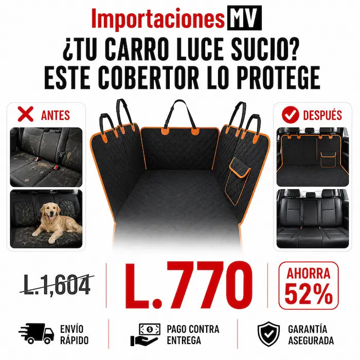Cobertor Hamaca Impermeable para Perros | Protege la Tapicería | Universal | Bolsillos Laterales