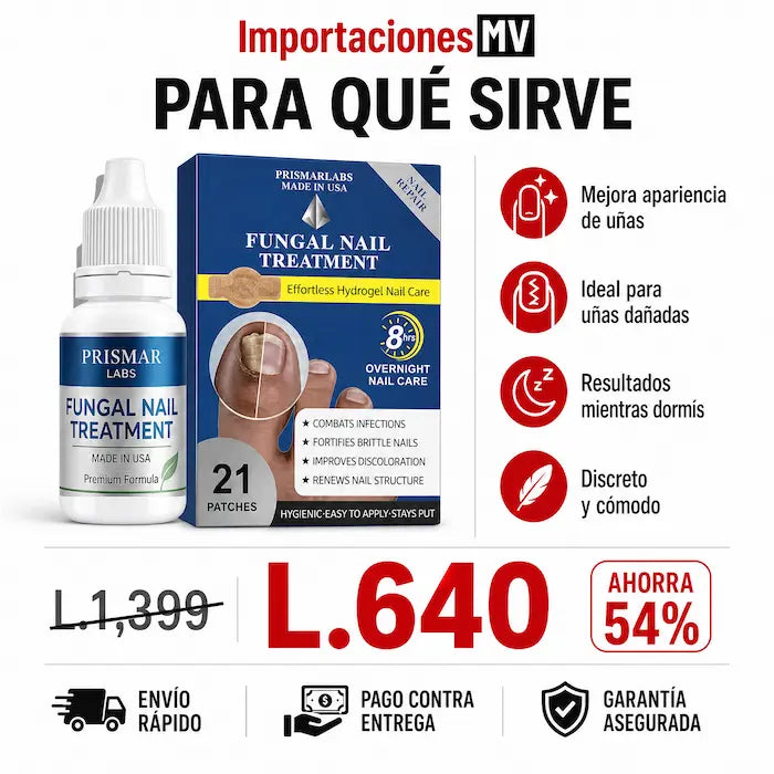 Fungal Nail Treatment — Parches de Hidrogel para Uñas | 21 Parches | Cuidado Nocturno 8 Horas